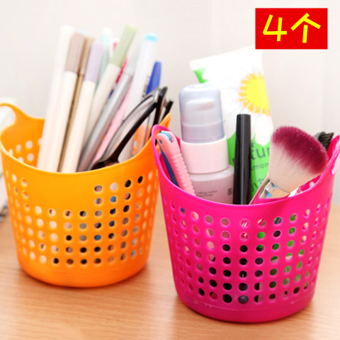 花边镂空花纹笔筒创意桌面杂物收纳桶摆件可爱笔篓小垃圾桶收纳盒