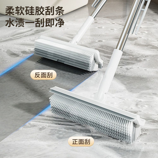 V型多功能长柄地刷卫生间清洁刷悬挂收纳不占空间家用缝隙地板刷