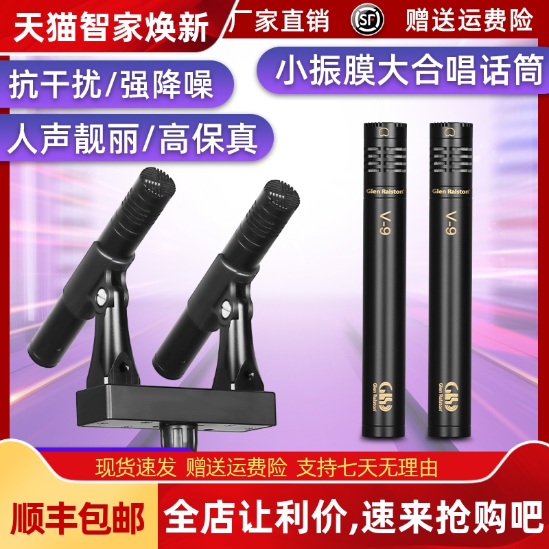 格伦士顿V9小振膜电容麦克风专业舞台小振膜乐器拾音录音直播话筒