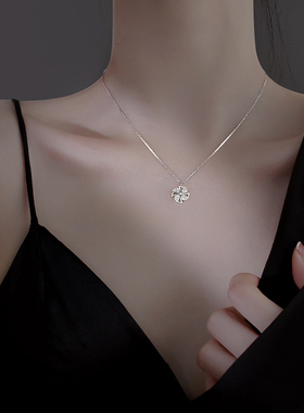 纯银旋转风车项链女夏2025年新款高级设计感小众生日礼物情人节