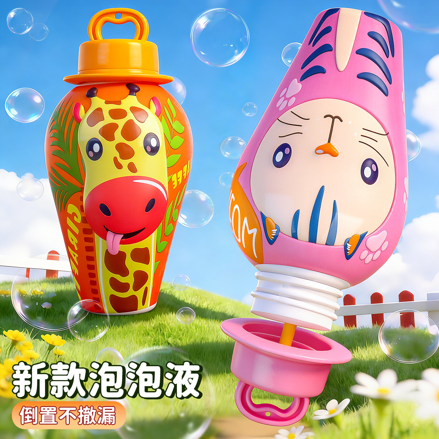 倒置不撒泡泡水儿童户外玩具吹泡泡棒不洒泡泡杯瓶2026新款礼物女,玩具/童车/益智/积木/模型,泡泡机/吹泡泡类玩具,淘宝优惠券,粉丝福利购,淘宝优惠卷
