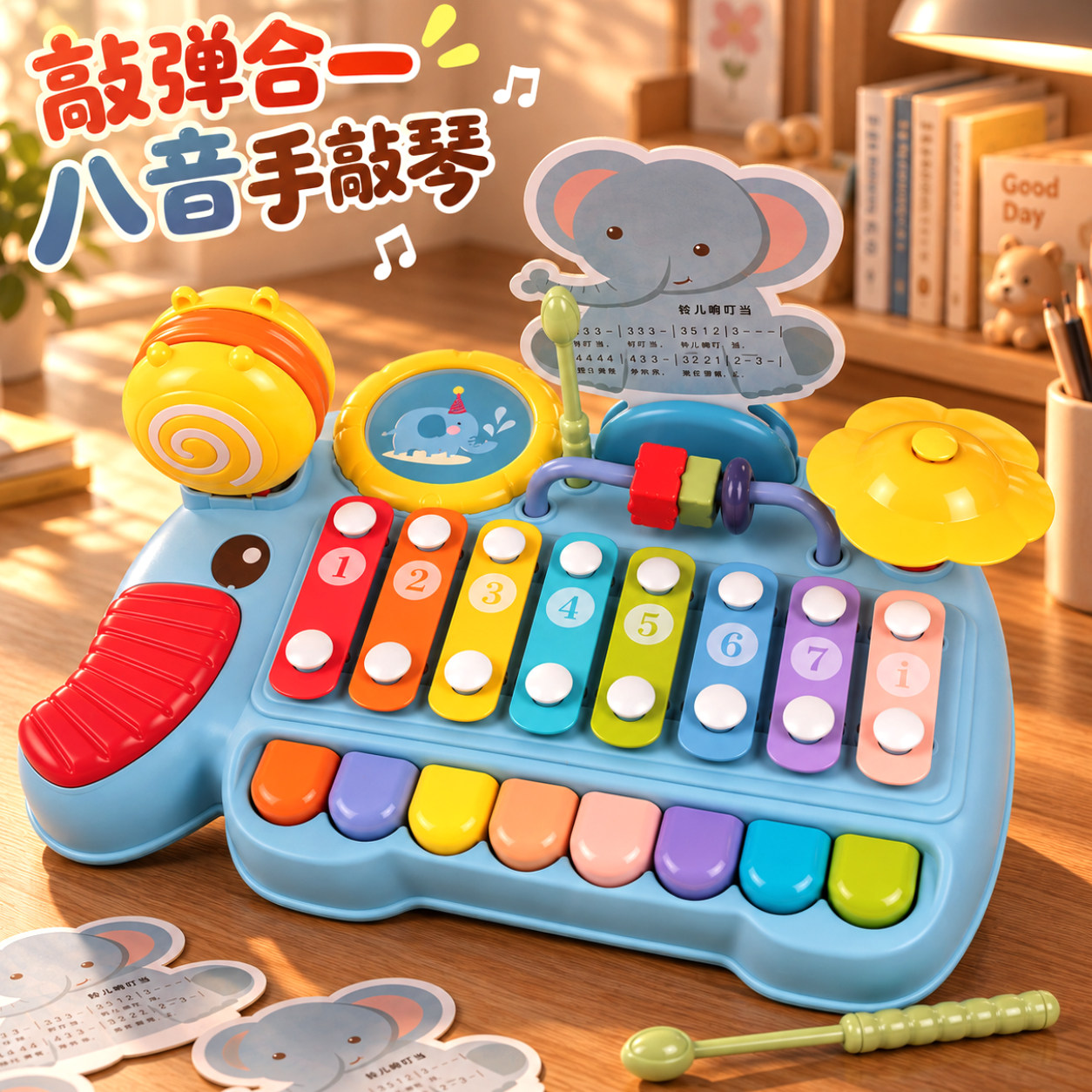 婴儿6个月八音敲琴音乐启蒙