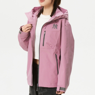 MLB正品梭织夹克外套粉色时尚潮牌3AWJB0361-50PKS