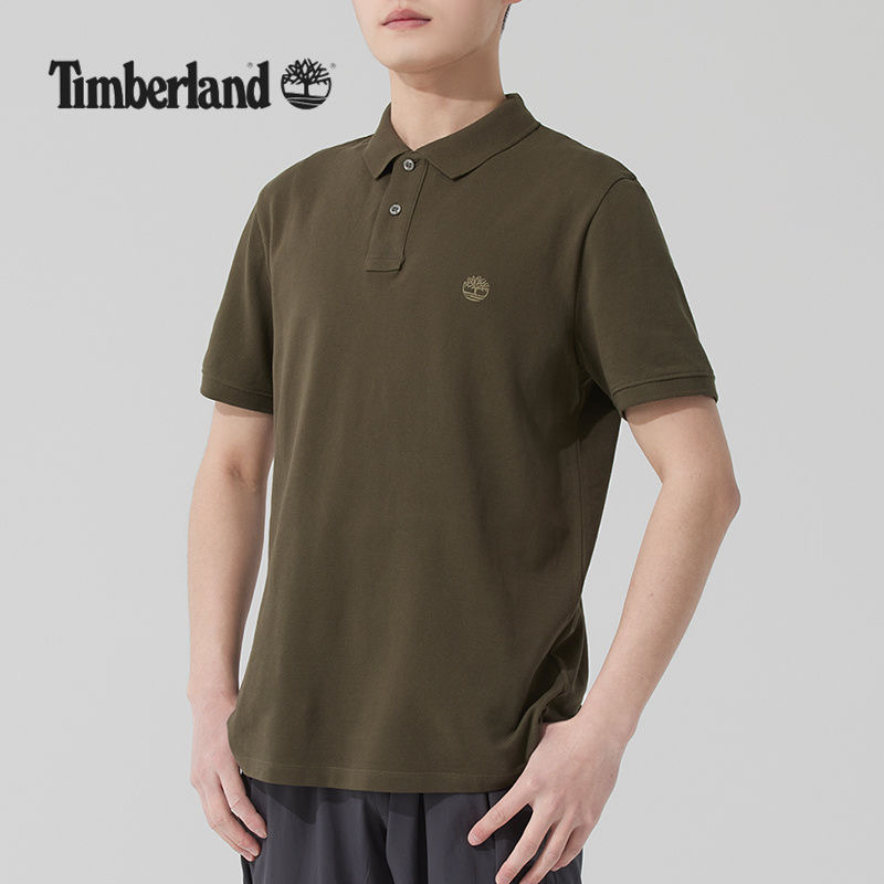 添柏岚短袖T恤男装Timberland春夏新款户外翻领Polo衫体恤衫A24H2