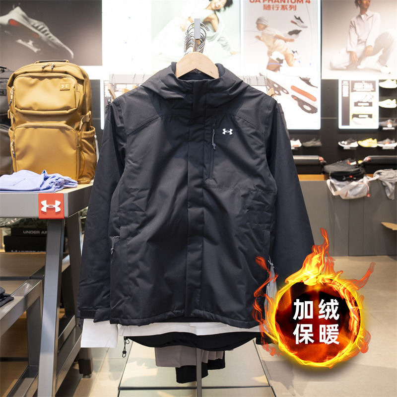 保暖宽松加绒内胆运动服外套