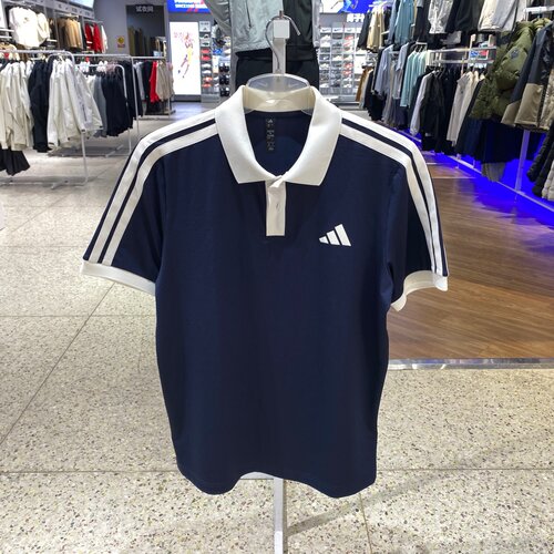 阿迪达斯男短袖三条杠POLO衫
