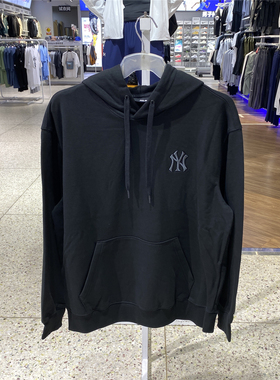 MLB正品秋季新款复古老花背后大标连帽卫衣帽衫3AHDM0454