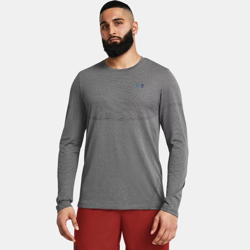 安德玛长袖男子运动健身长袖T恤