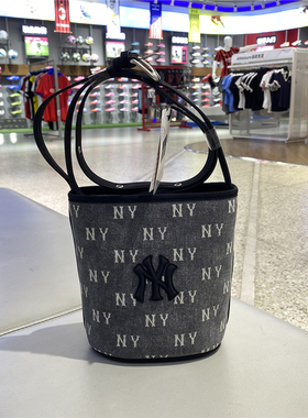 MLB正品男女时尚老花大LOGO可调节牛仔水桶包25秋季新款3ABMMV55N