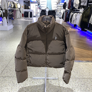 休闲舒适棉羽3FDJB4056 百搭哑光亮面短款 MLB羽绒服女款 时尚