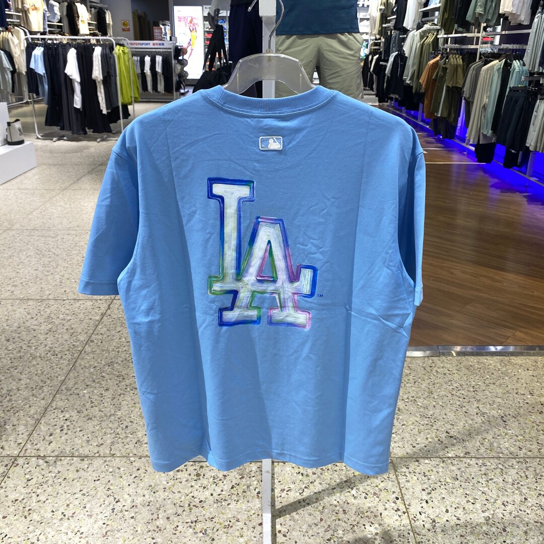 正品MLB大标LOGO男女短袖T恤图片