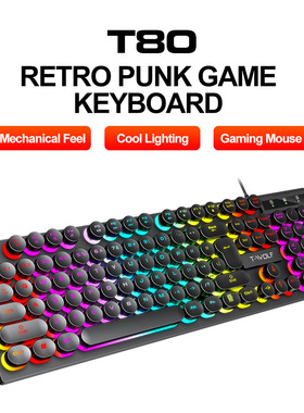 104 key RGB Luminous Game Keyboard USB Wired有线USB键盘游戏