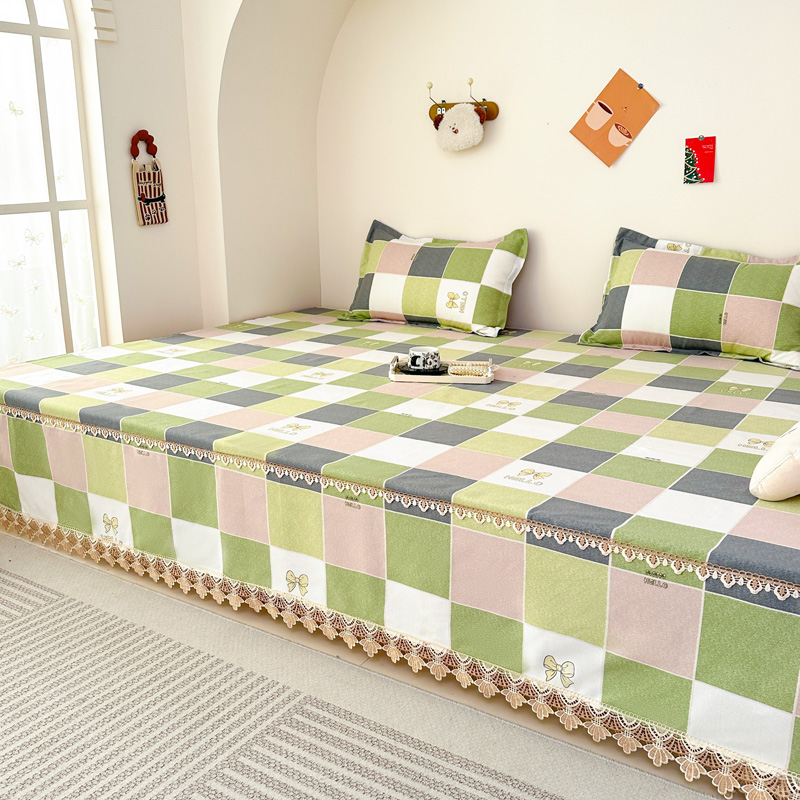 纯棉床榻榻米床盖老粗布凉席夏季四季通用床单3米大尺寸炕盖炕垫