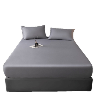 床笠防水隔尿透气可机洗老人不湿床单加高30cm床罩防尘罩灰色床单