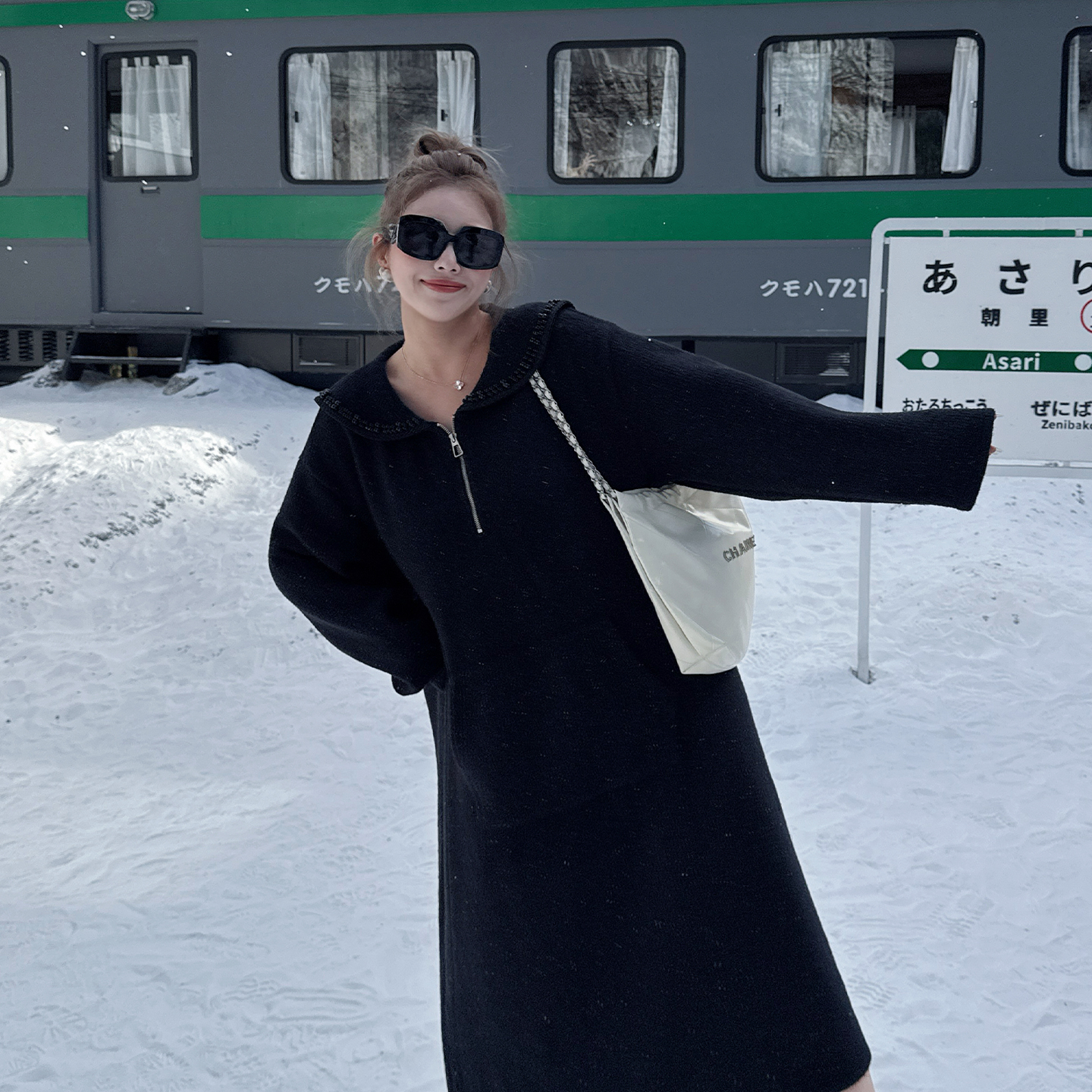 【上新限时85折】媛子家大码冬季加厚宽松百搭卫衣裙胖mm连衣裙女