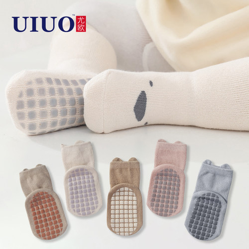 地板袜纯棉防滑隔凉秋冬婴儿袜子