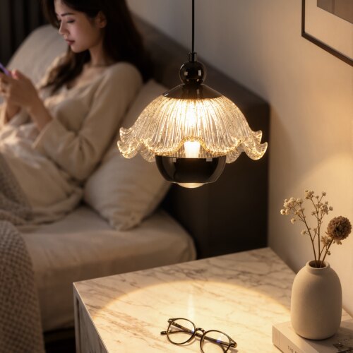 法式复古氛围感触摸升降小吊灯