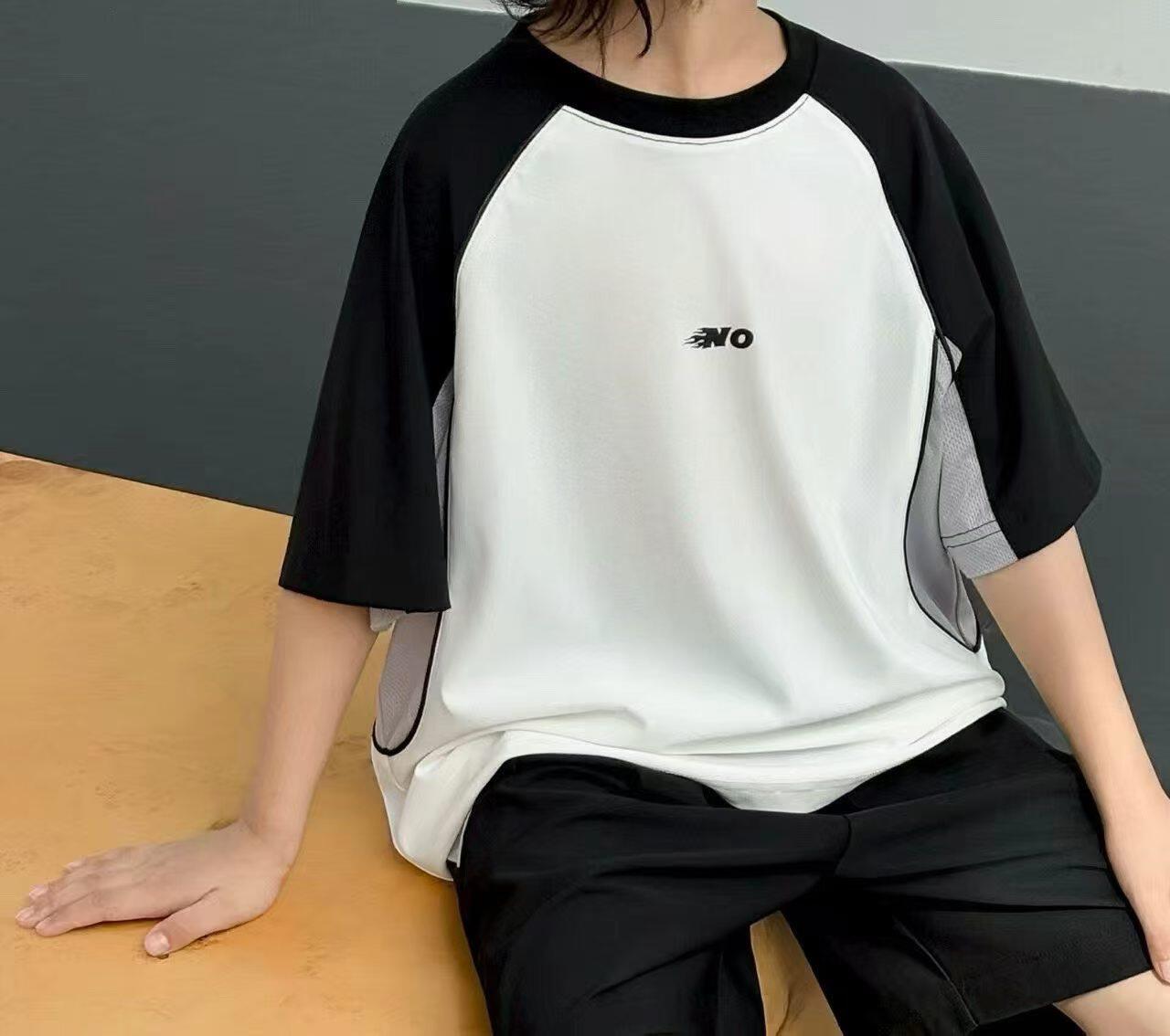 韩国music童装男童短袖套装2026新款夏装中大童运动速干男孩球服