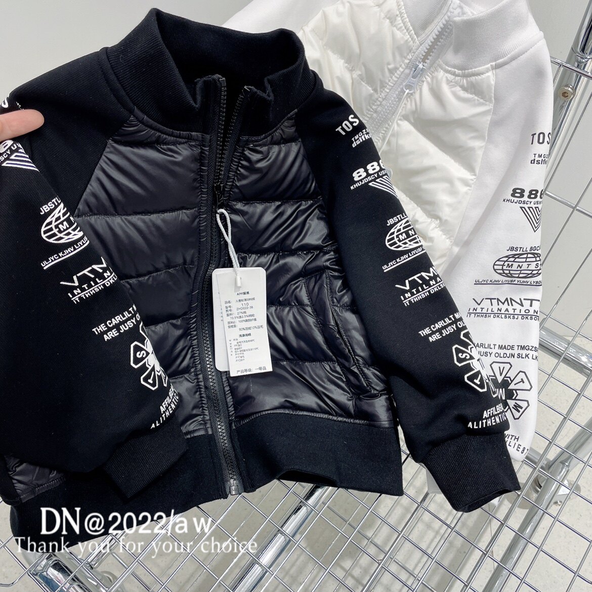 韩国爱溢品牌童装22秋冬款中大童男女童羽绒服外套潮童