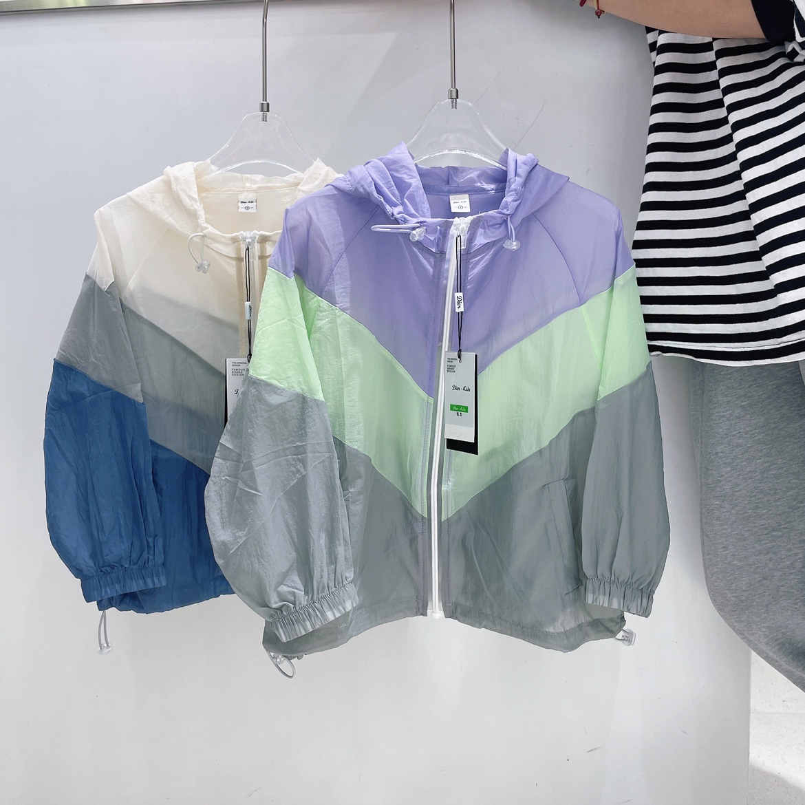 韩国童乐鱼品牌童装2023新款夏款儿童中大童男女童纯色防晒衣外套