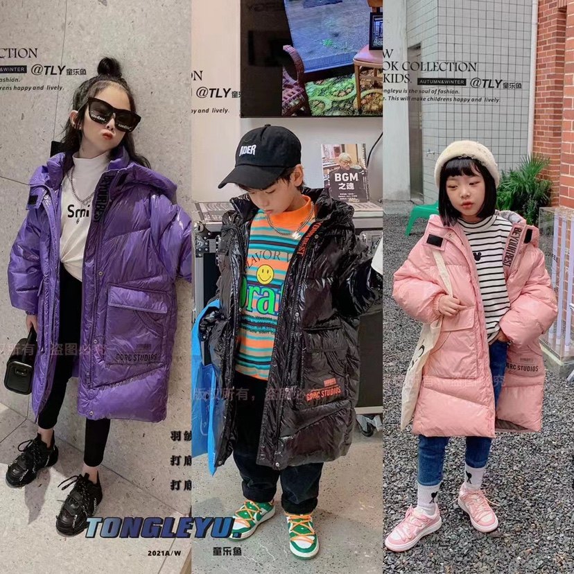 童乐鱼冬装新款加厚连帽羽绒服