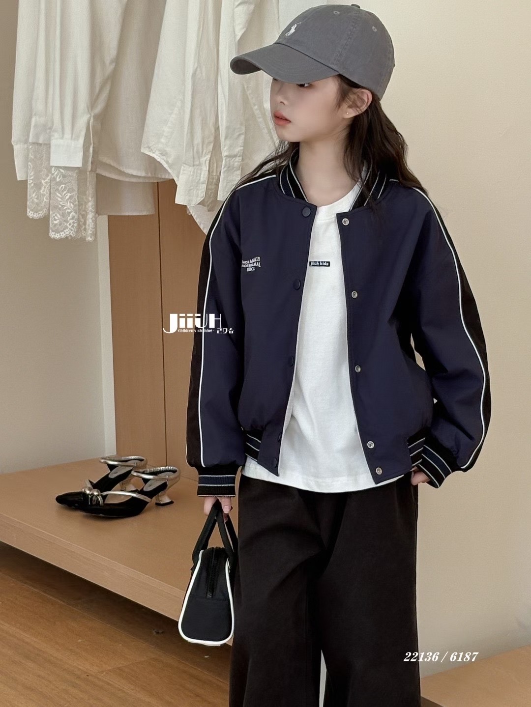 己又合男童外套儿童外套长袖秋装25新款女童衣服双面穿棒球服外套