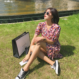 现货抽绳V领碎花安全裤套装连衣裙MMJ1068P90控价149，女装连衣裙，浙宝233