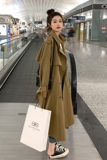 高级感超好看黑色英伦风衣外套女春秋2025新款欧货爆款中长款大衣，女装风衣，浙宝233