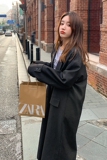 主推秋装新款条纹里衬西装式风衣MMJ2169P130控价198大货，女装西装，浙宝233
