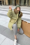 主推大毛领连帽短棉衣MMJ1998P160控价238已出大货，女装棉衣/棉服，浙宝233