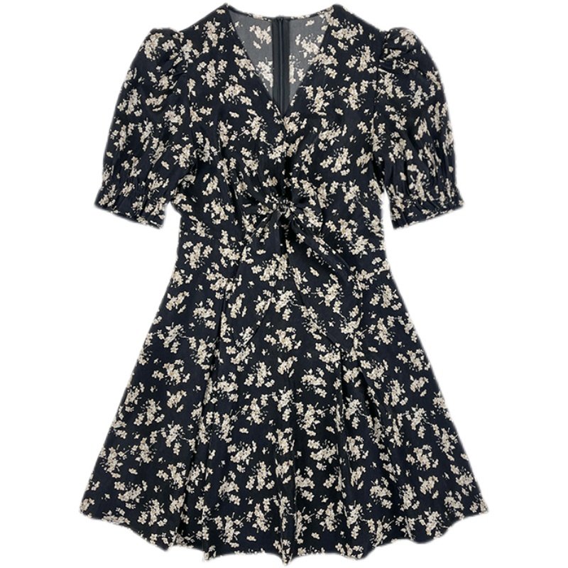 主推夏装新款高腰腰部绑带碎花连衣裙MMJ2158P90控价148已出货,女装连衣裙,浙宝233