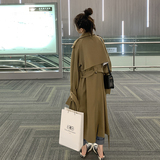 高级感超好看黑色英伦风衣外套女春秋2025新款欧货爆款中长款大衣，女装风衣，浙宝233