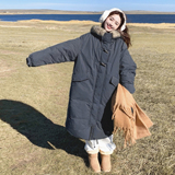 已下单新款深灰色牛角扣毛领连帽90绒羽绒服MM8063-P395-控588，女装羽绒服，浙宝233