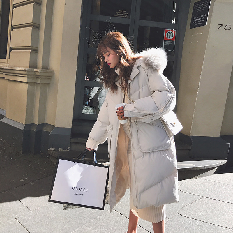 2022冬款大毛领拉链袖子长款衣MMJ808P195控价268现货，女装棉衣/棉服，浙宝233