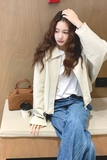 厚款通勤宽松型短外套宽松学生ins皮夹克机车服休闲春秋显瘦网红，女装皮衣，浙宝233