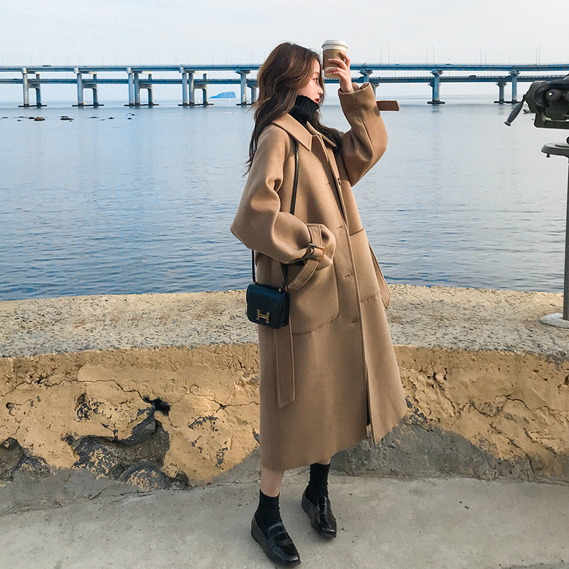 现货韩版毛呢大衣外套MMJ1617P165258加厚P175278,女装毛呢外套,浙宝233