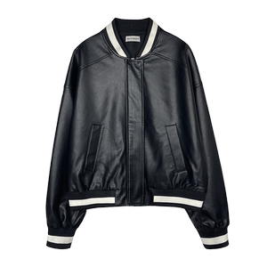 现货 秋款美式棒球服韩版皮衣MMJ5526-P140-K198图片