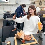 白色木耳边长袖打底衫女2025春季新款韩版小个子休闲百搭圆领T恤，女装T恤，浙宝233