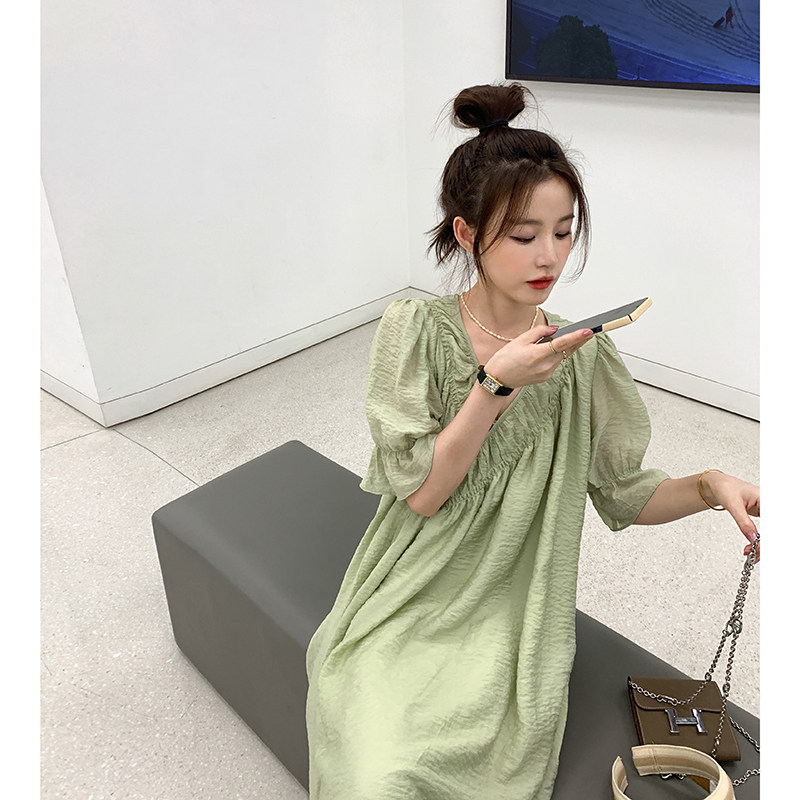 新款主推【已出货】3色V领绑带连衣裙MMJ2355P105控价158,女装连衣裙,浙宝233