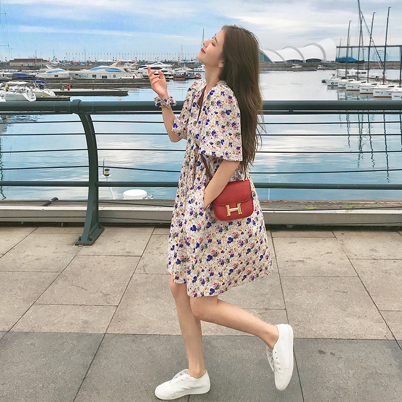 现货泡泡袖娃娃连衣裙MMJ1081P85控价138，女装连衣裙，浙宝233