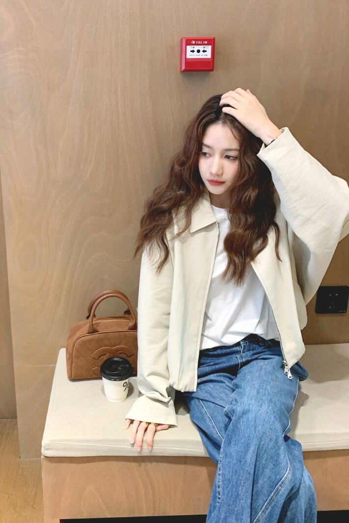 厚款通勤宽松型短外套宽松学生ins皮夹克机车服休闲春秋显瘦网红,女装皮衣,浙宝233