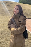 今年流行爆款过膝中长款羽绒服女2024冬季新款时尚加厚白鸭绒外套，女装棉衣/棉服，浙宝233