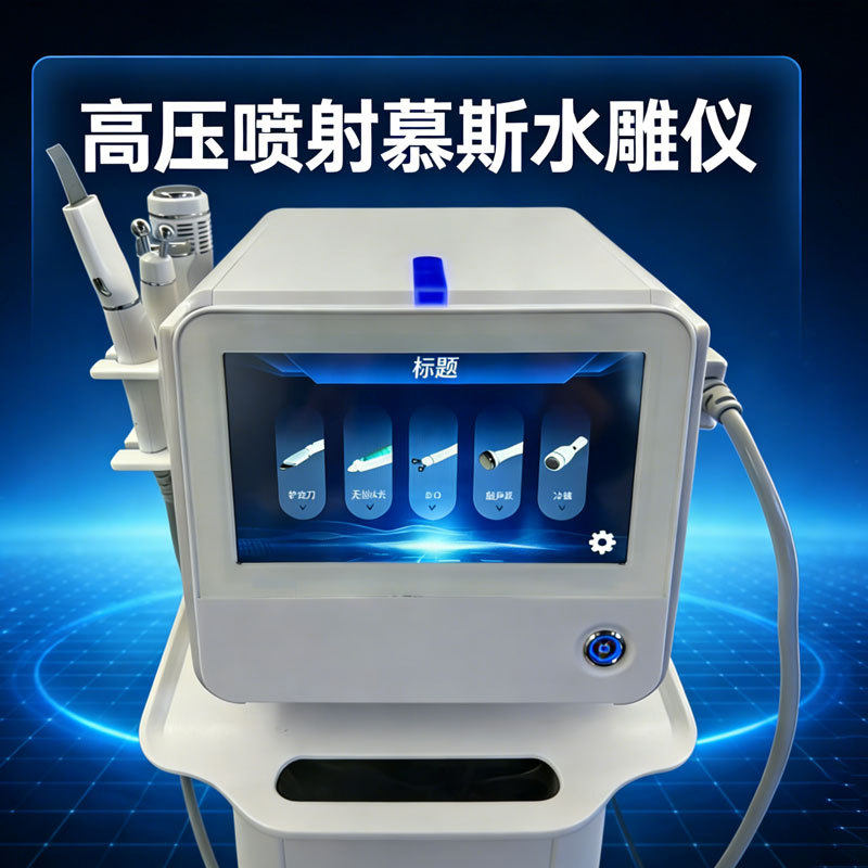 新款慕斯无创水雕仪美容院面部补水清洁导入仪器大气泡皮肤综合仪
