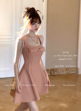 Lazy Didi翩若天鹅 玫瑰人生2.0 A版大裙摆蝴蝶结千金公主连衣裙