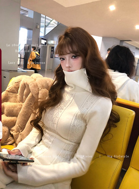 Lazy Didi暖奢主义 三穿领毛衣 加绒松弛长裤设计感菱格毛织套装