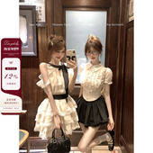 LazyDidi天鹅之梦12m大裙摆复古盛宴连衣裙甜美系带蕾丝娃娃裙