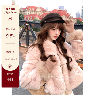 LazyDidi雪域兔兔【10/14新品】以假乱真d家定制斜裁仿真环保皮草
