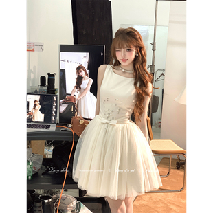 Lazy 多层千金蓬蓬纱裙不规则钉钻工艺蝴蝶结收腰 Didi安妮心事
