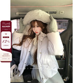 狐狸毛领90白鸭绒短款 Lazy Didi云朵小暖包 羽绒服保暖加厚外套