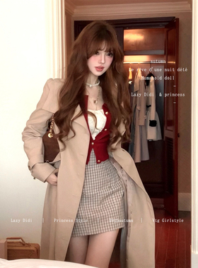 Lazy Didi比例重构 超高腰三色日系修身短裙黄金比例收腰包臀裙